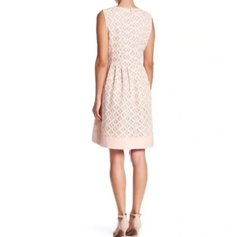 Eliza J Lace Cutout Fit And Flare Dress Pockets Blush Pink - Picture 2 of 14